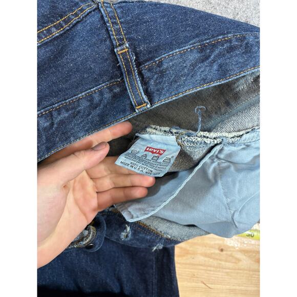 VTG 90s Levis 501 Red Tab Jeans Mens 36x30 Blue Straight Button Fly Streetwear - Picture 3 of 8